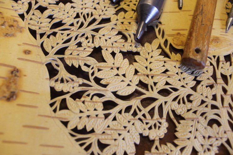 Шемогодская прорезная береста