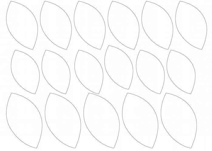 Трафареты листиков для цветов