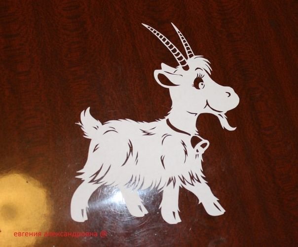 Новогодняя поделка из бумаги коза