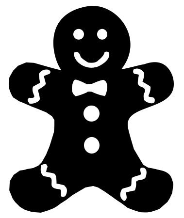 Имбирный человечек трафарет