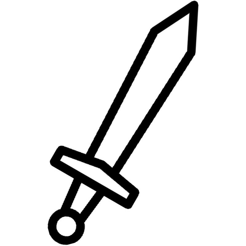 Кинжал раскраска для детей