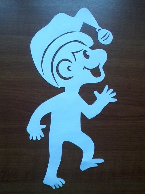 Вытынанки обезьянки из мультика