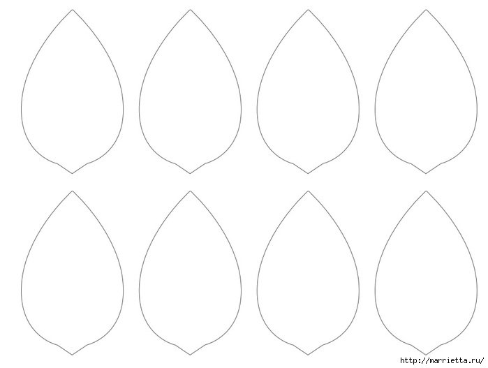 Трафарет листочка для цветка