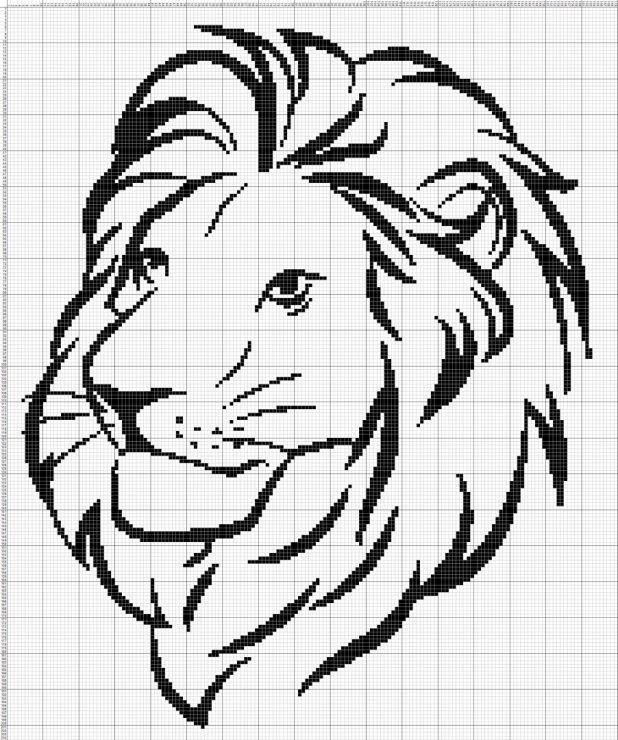 Голова Льва контур