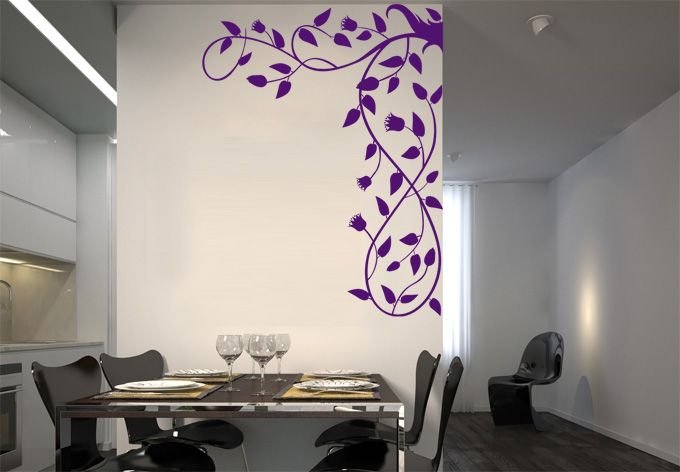 Рисунок вьюна на стене