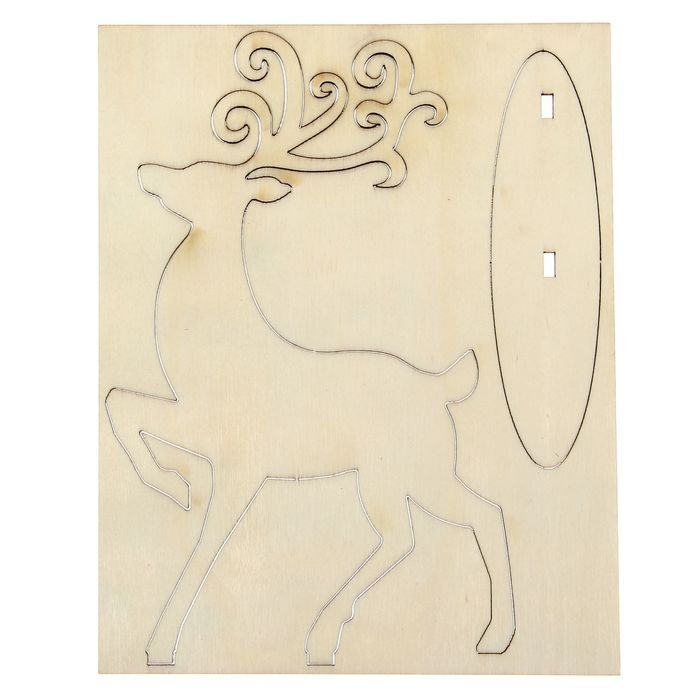 Трафарет оленя из фанеры