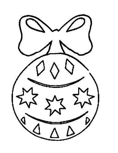 Новогодние шары трафарет