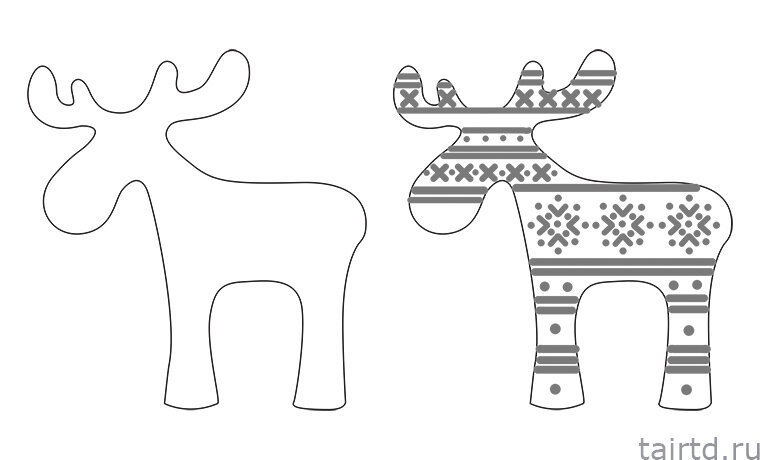 Трафарет "олени"