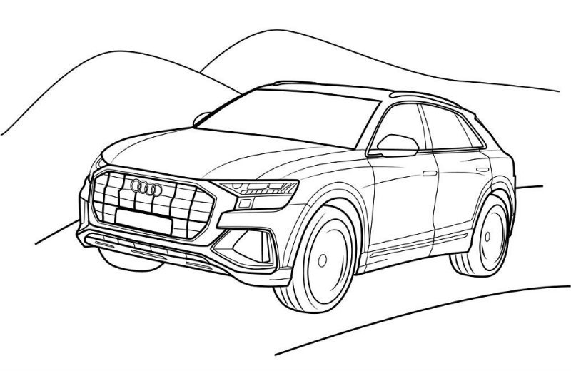 Ауди ку 7 раскраска