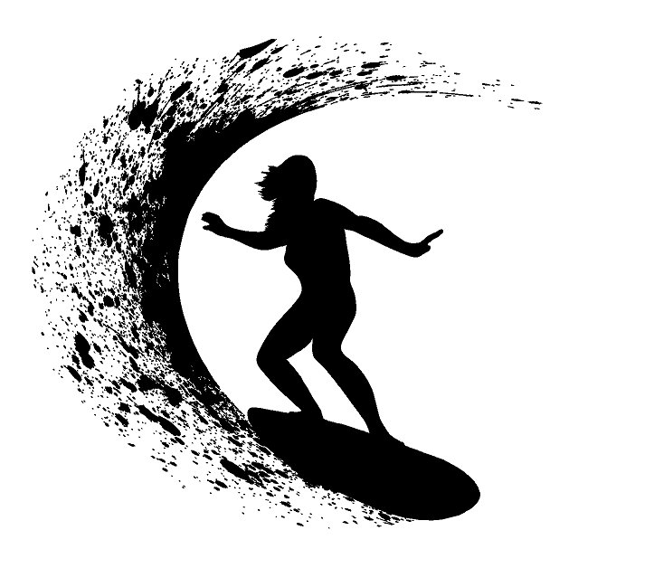 Серфер силуэт