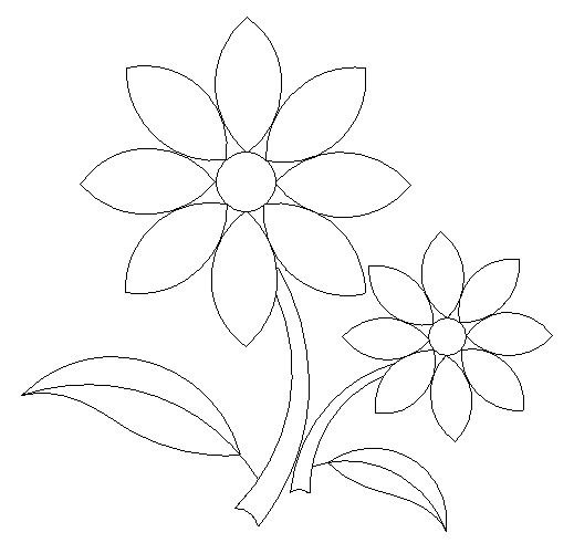 Трафарет для вышивания цветы