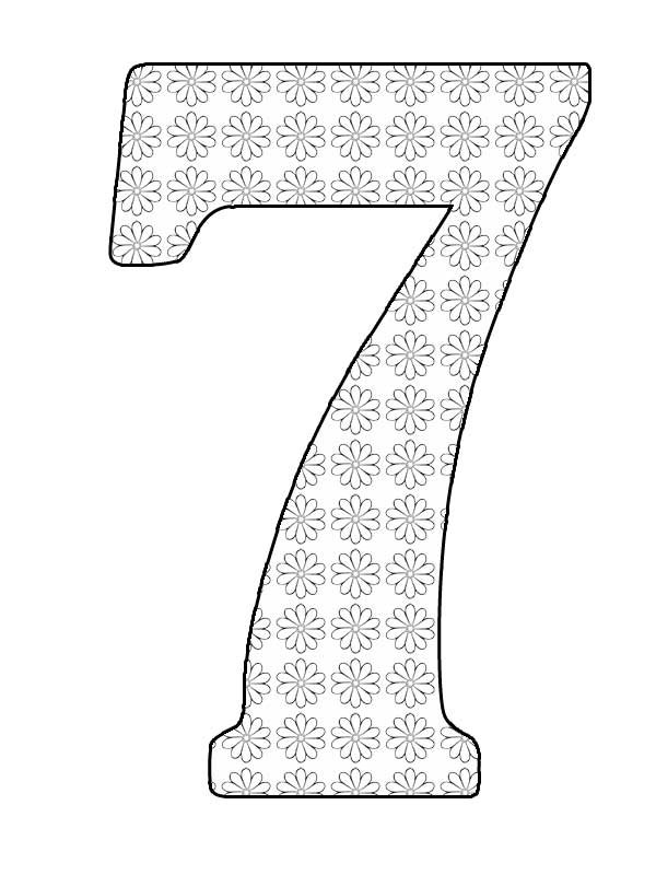 Трафареты цифра 7 красивая 24 фото