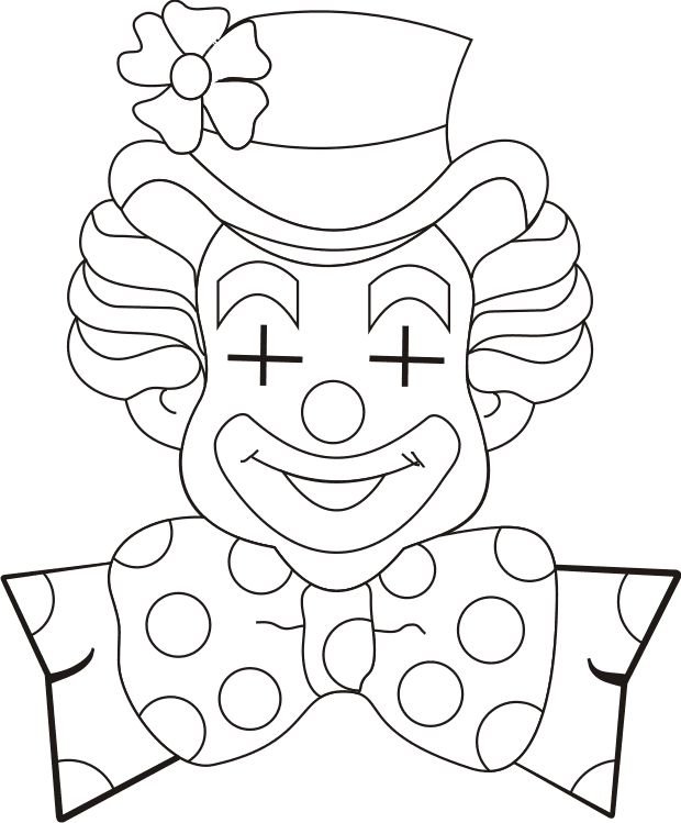 Клоун раскраска