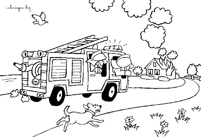 Раскраска пожарная безопасность