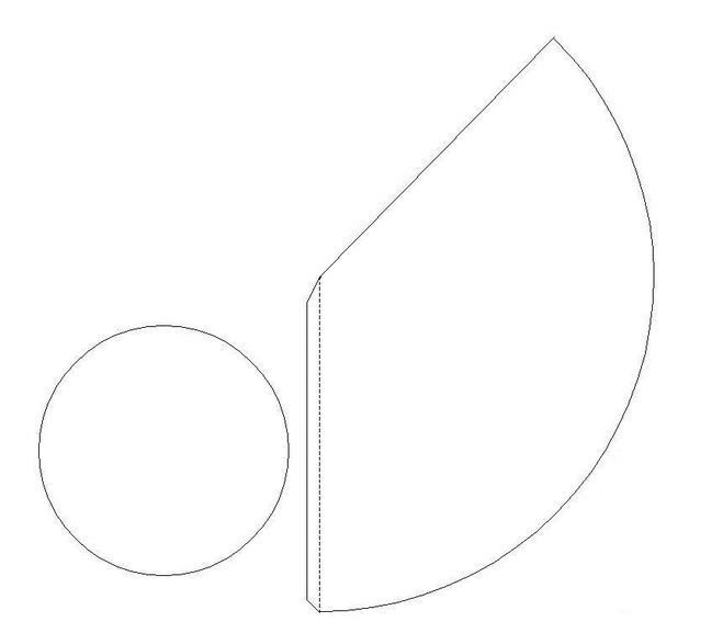 Конус из бумаги развертка