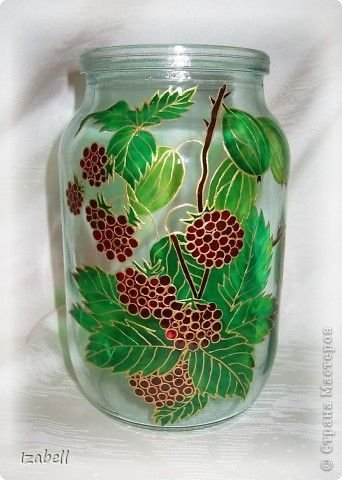 Роспись стеклянных банок