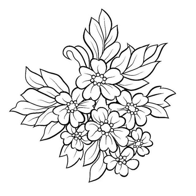 Цветы для вышивания гладью