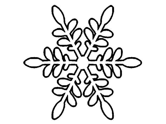 Снежинка трафарет для вырезания