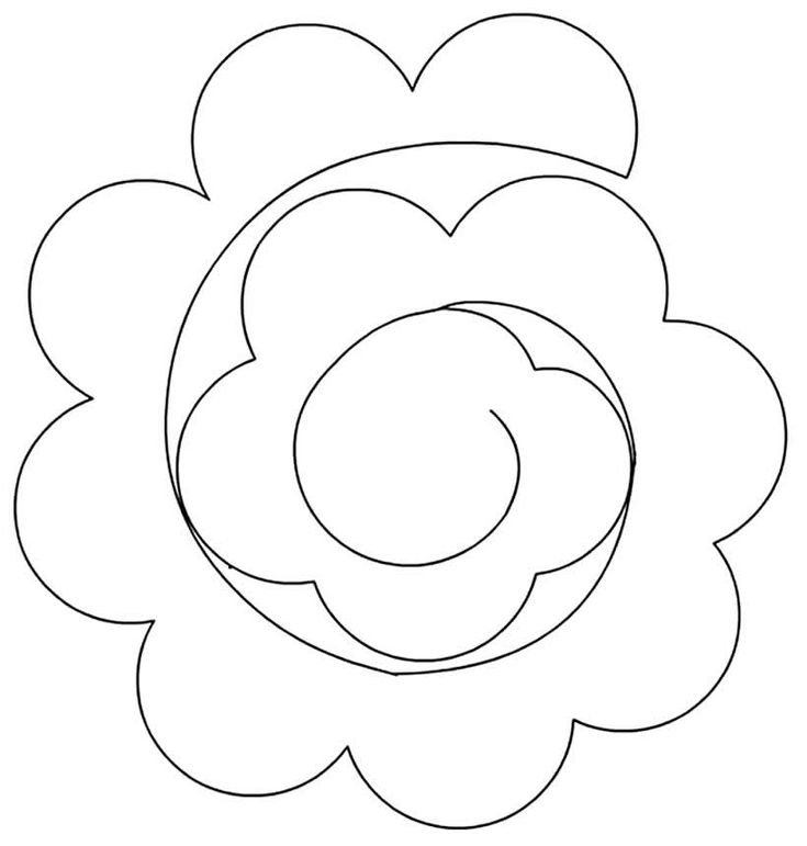 Цветы трафарет для вырезания