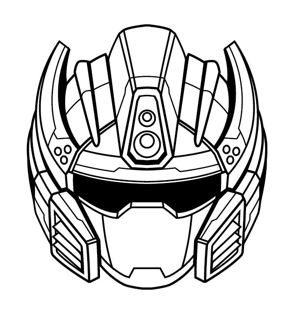 Маска Бамблби раскраска