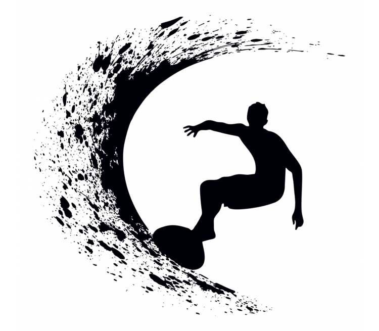 Серфинг трафарет