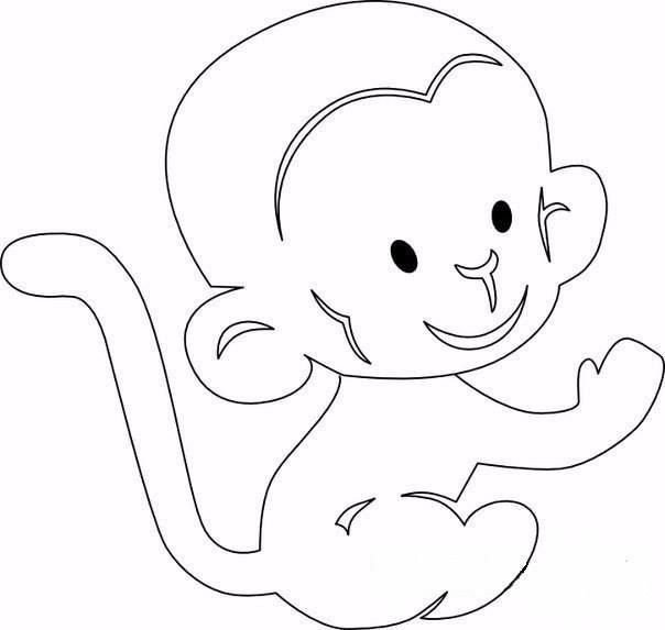 Трафарет обезьяны