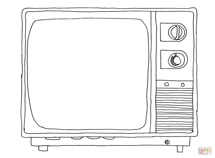Телевизор для раскрашивания для детей