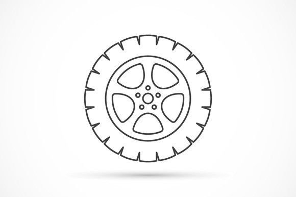 Колесо трафарет