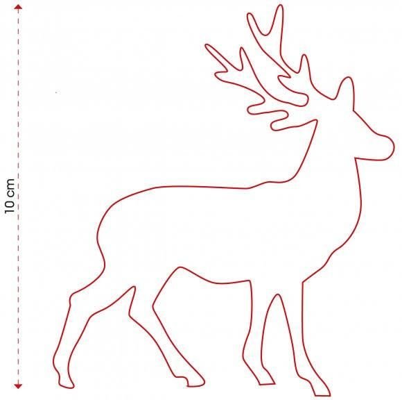 Олень шаблон для вырезания