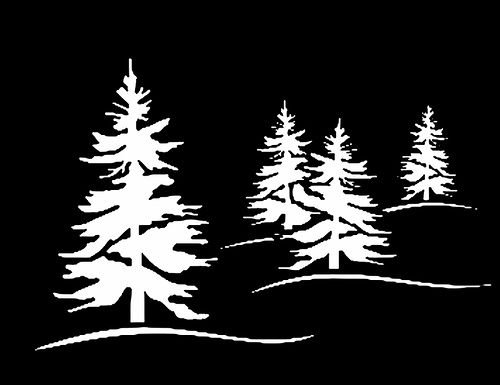 Трафарет ели