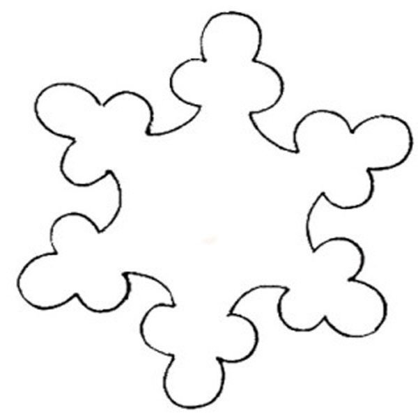 Снежинка из фетра шаблон