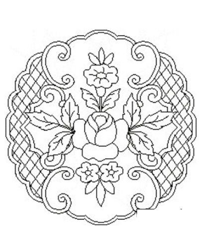 Вышивка Ришелье в точечной росписи