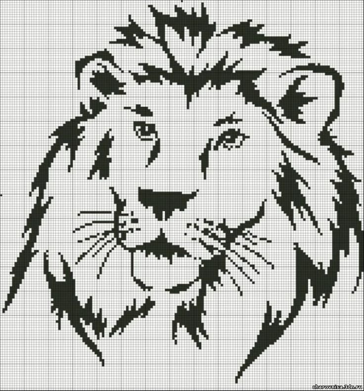 Эскиз для выжигания Лев