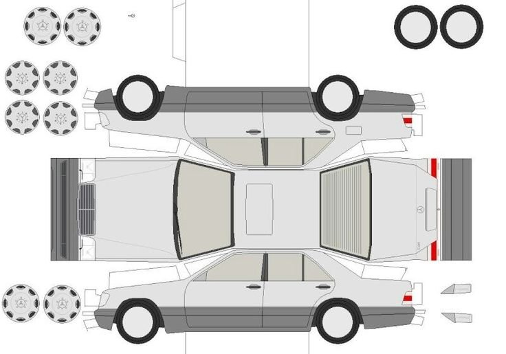 Мерседес 190 развертка