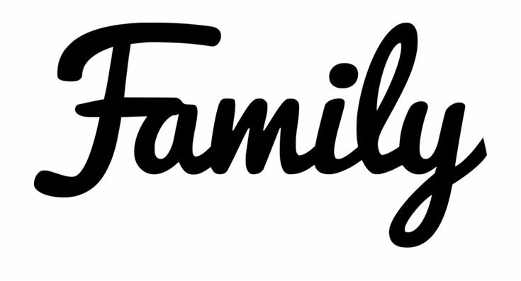 Family надпись на белом фоне