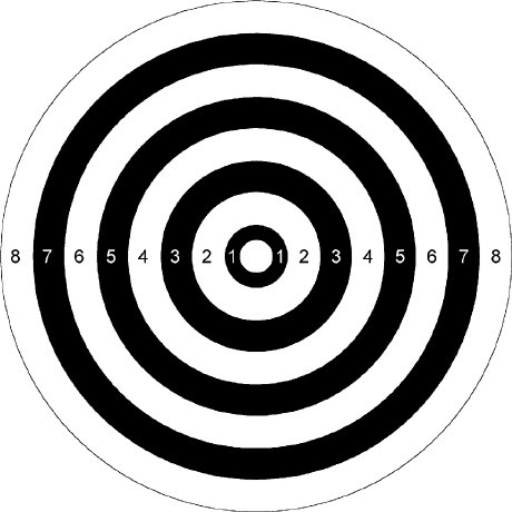 Пристрелочная мишень на 100 метров