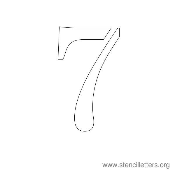Цифра семь трафарет