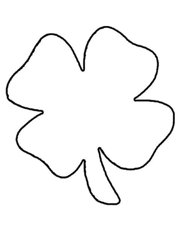 Лист клевера трафарет