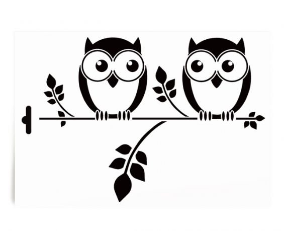 Трафарет Совенок