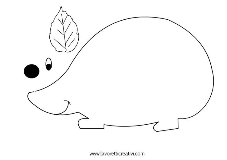 Ежик трафарет для вырезания