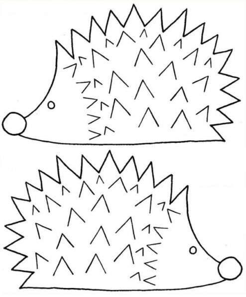 Ежик трафарет для вырезания