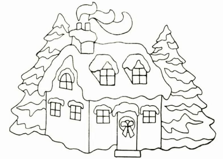 Новогодние домики на окна