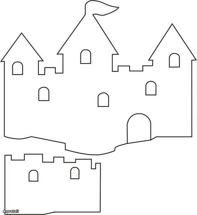 Макет замка для вырезания