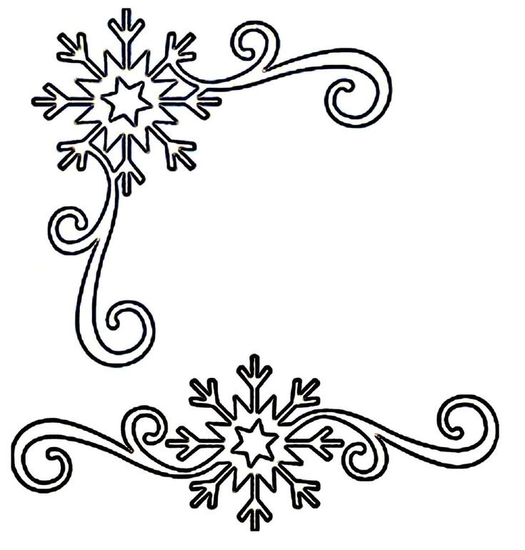 Зимние узоры на окнах трафареты