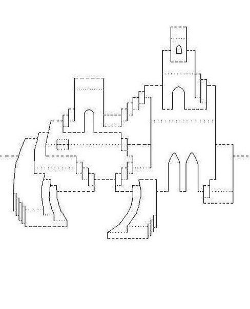 Киригами Pop up шаблоны архитектура