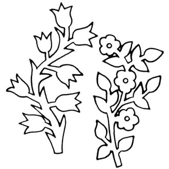 Трафареты весенних цветов для окон