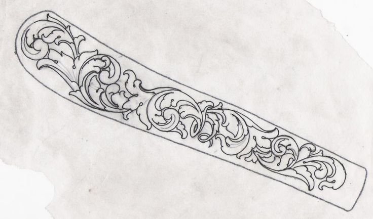 Рисунок на ноже эскизы