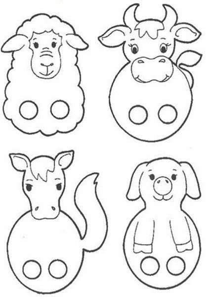 Пальчиковые куклы для вырезания