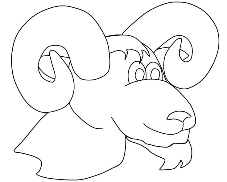 Маска барана для детей