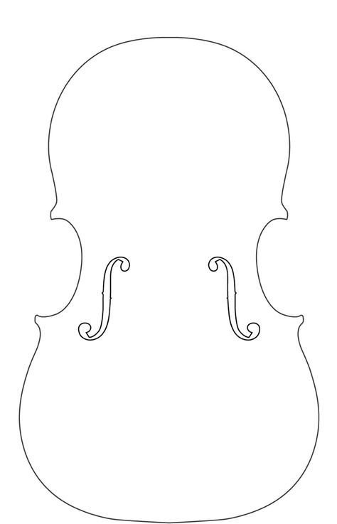 Макет скрипки из картона